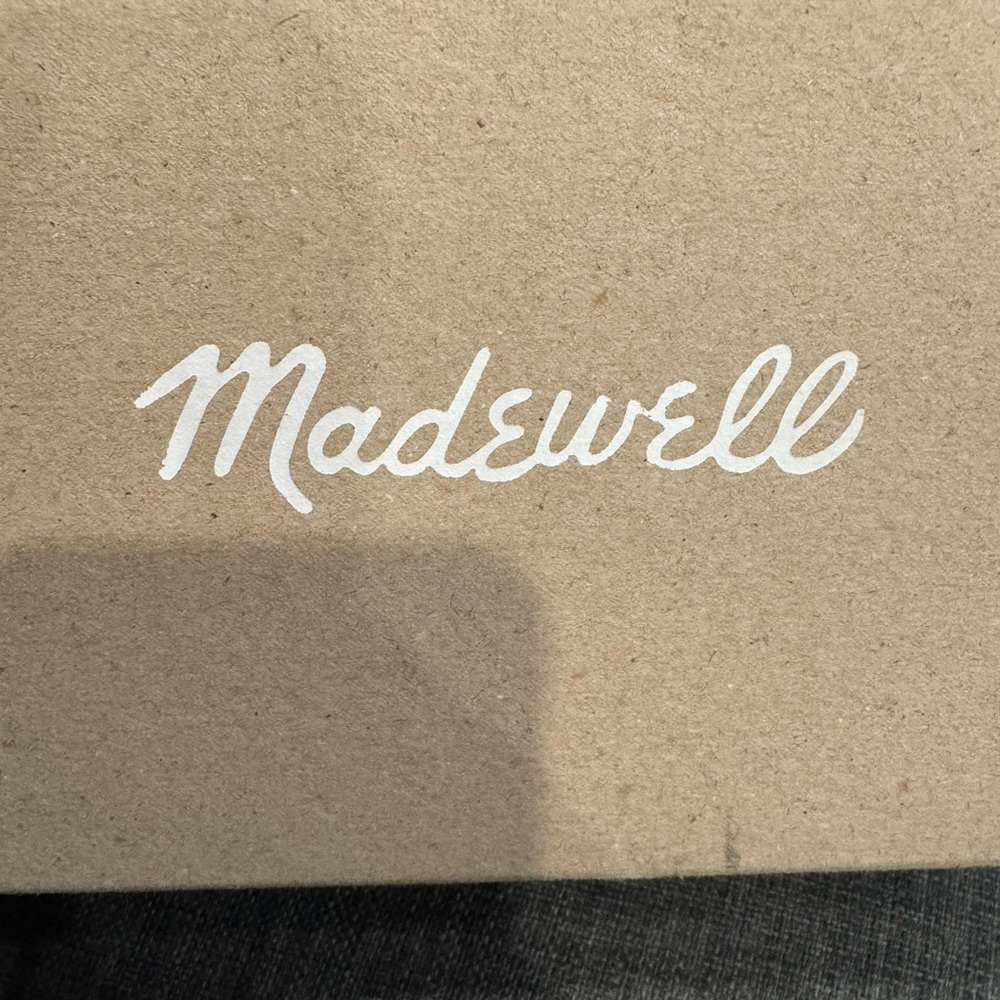 Madewell Leather Slides (Desert Camel) in Box